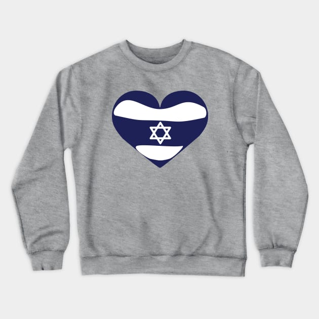 Israel in my Hart Crewneck Sweatshirt by MeLoveIsrael